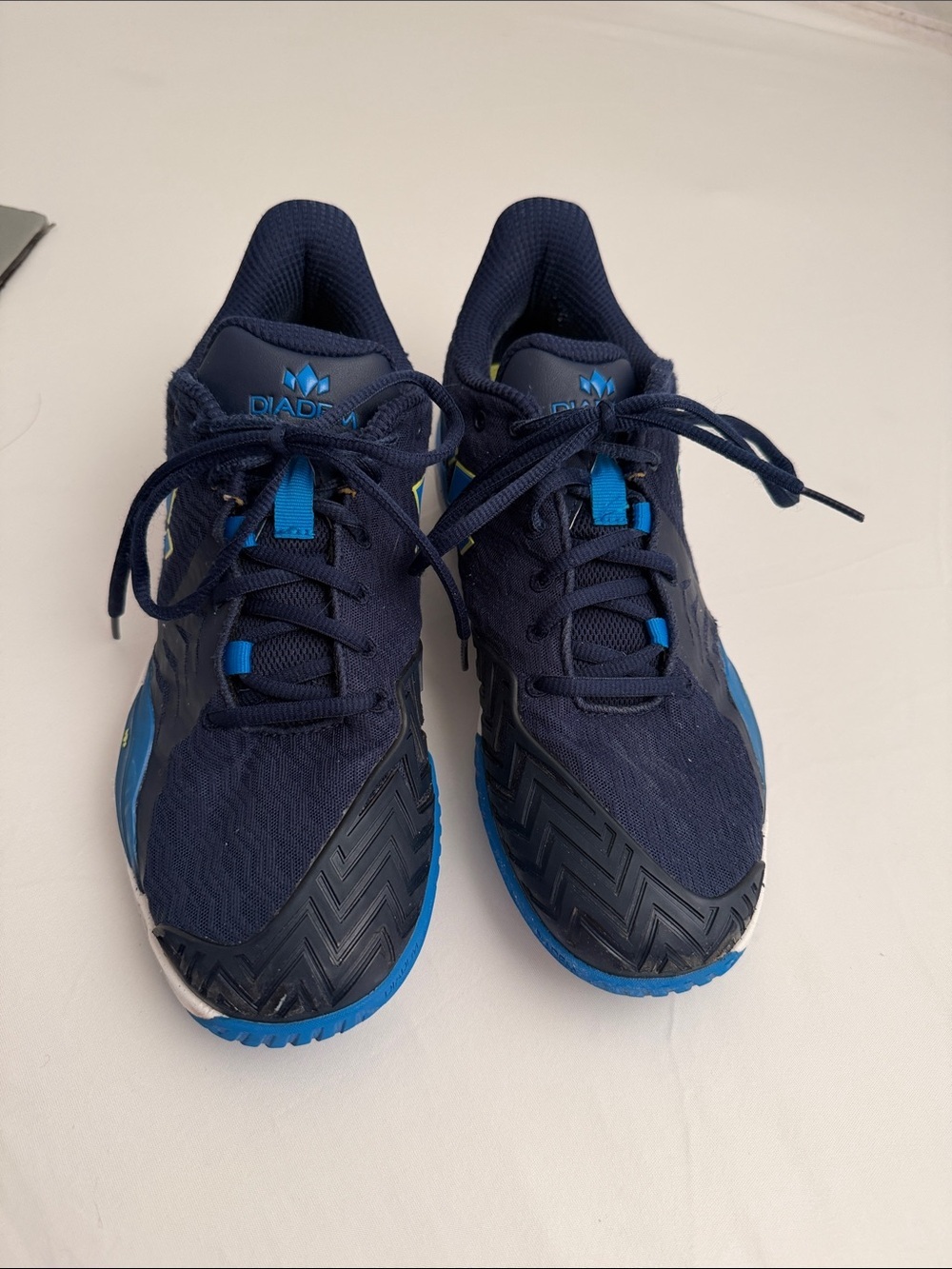 Diadem Court Burst blue and yellow court shoe sneaker 9